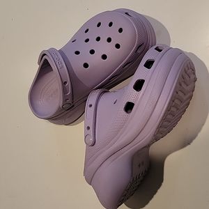 Platform Crocs clogs lavender 8